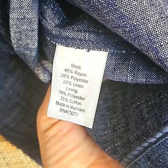 LC Lauren Conrad Single Breasted Linen Blend Blazer XL - Picture 7 of 7